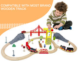 Battery Operated Train for Wooden Track, Motorized Train for Toddlers 3+ Years Old, 3Pcs Train Toy Set Electric Train Compatible with Thomas, Brio, Chuggington, Melissa and Doug Z MAYABBO