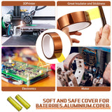 Outus 2 Rolls Heat Tape High Temperature Polyimide Tape, 500 Fahrenheit Degree Heat Resisitant Heat Transfer Tape Adhesive Tape for Soldering, Electrical, 3D Printer Application (1.18''x 108ft) Outus