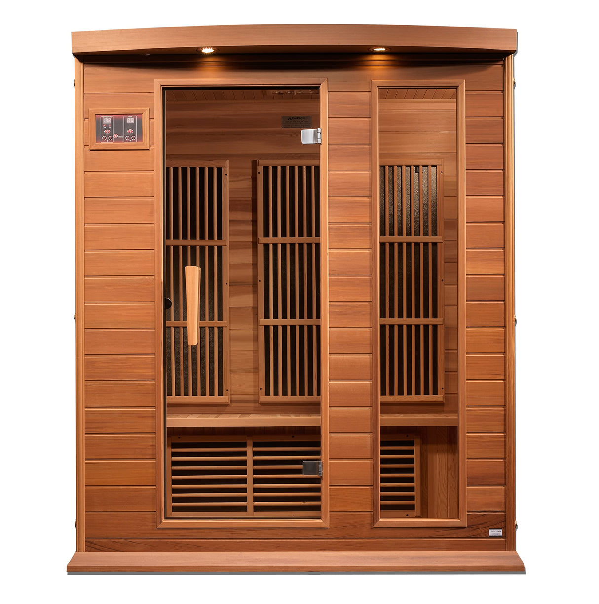 DYNAMIC SAUNAS Maxxus MX-K306-01 Elite 3-Person Near Zero EMF (Under 2 MG) FAR Infrared Sauna, (Canadian Clear Red Cedar) Curb Side Delivery DYNAMIC SAUNAS