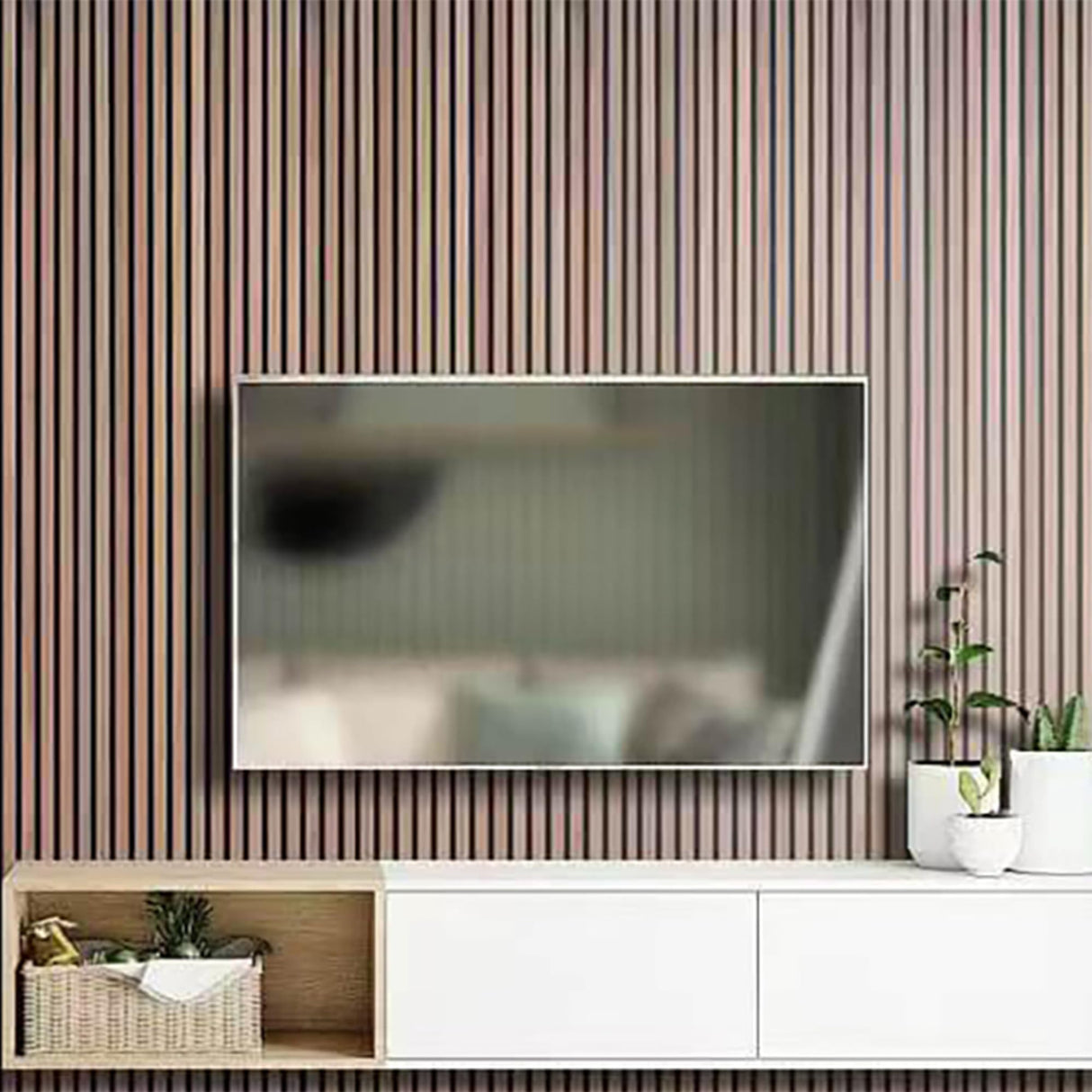 Acoustic 3D Panels for Interior Wall and Ceiling Decor, Soundproof Wood Accent Slat Fluted Noise Absorbing Panels Decorative for Bathroom, Bedroom,Genuine Walnut Wood Veneer, 94.5" X 23.6" Each Box Kieacia