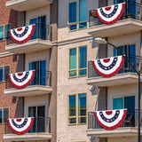 3 x 6 Ft American Pleated Fan Flag, USA Patriotic Half Fan Bunting Flag, 4th of July Decorations Flags (Set of 4) GoosWexmzl