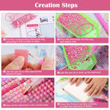 MXJSUA DIY Waterfall Diamond Painting Kits for Adults, Pavilion Scenery Diamond Gem Art Painting for Beginners, Diamond Picture with Full Round Drill Dots Craft Set Gift, 12 * 16 Inch MXJSUA