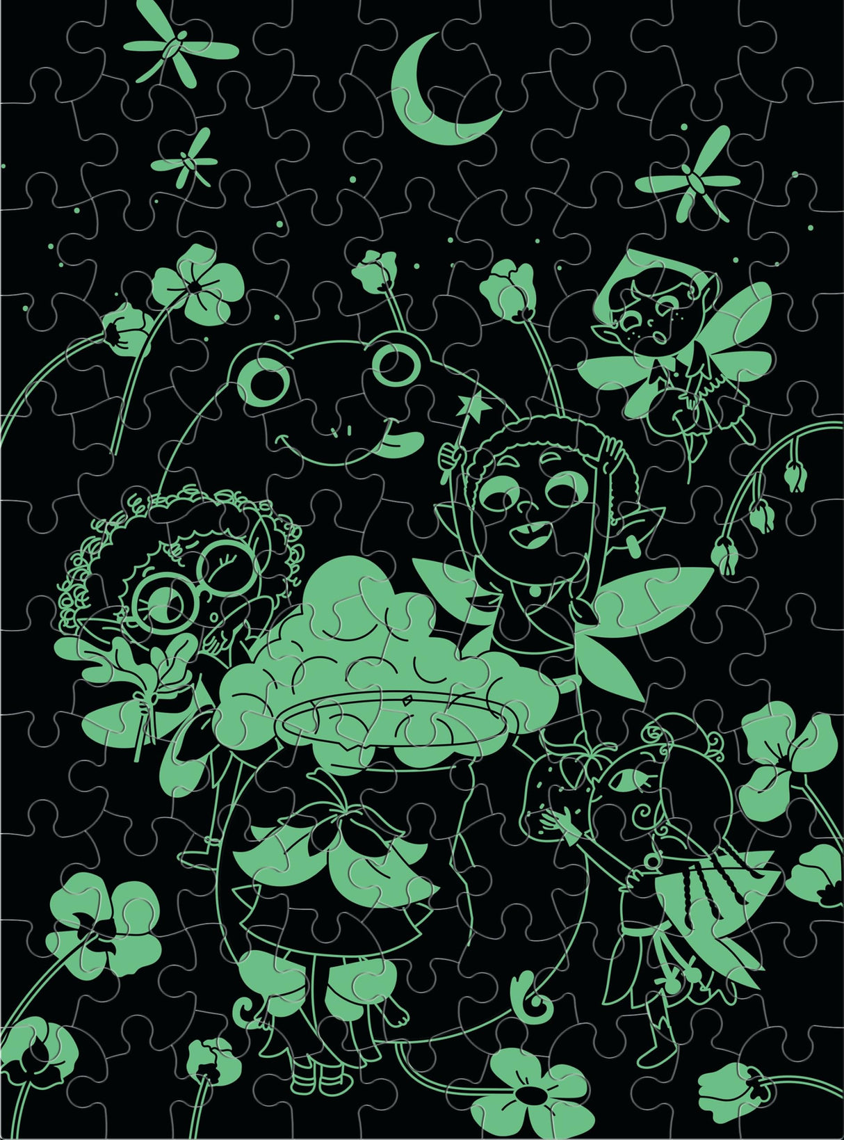 Ceaco - Glow in The Dark - Fireside Fairies - 100 Piece Jigsaw Puzzle Ceaco