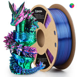 2024 New Tri-Color Filament, 3D Printer Filament pla Filament 1.75mm Rainbow Pla Silk Green-Red-Blue, 3D Printer with Filament Filament Multi Color, Dimensional Accuracy +/-0.02mm, 2.2lbs/Spool Semdon