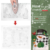 Grehge s DIY Paint by Numbers 16 x 20 Inch Plaid Snowman Canvas Acrylic Filling Painting by Number Winter O AnyDesign