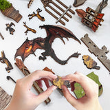 IBOHEYE Book Nook with LED Light - 3D Puzzles for Adults, DIY Miniature House Kit,3D Creative Decorative Bookend, Magic Book Nook, Perfect, Dollhouse Book Nooks - The Lord The Ring IBOHEYE