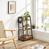 EYOCAL 3-Tier Bathroom Ladder Shelf, Standing Tower Shelf Bookcase Freestanding Tower for Living Room Home and Office EYOCAL