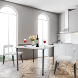 Kasunpul 34" Folding Table, Portable Square Folding Card Table with Collapsible Legs & Carrying Handle, Plastic Tables for Camping,Picnic, Office, Party, White Kasunpul