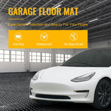 Grandroad auto 8x20 FT Garage Floor Mat, 2.4mm Thicked Flooring Roll 160 sqft Diamond Plate PVC Rubber Trailer Mat, Non-Slip Floor Protector Mat for Garage Warehouse Gyms Boats, Black Grandroad auto