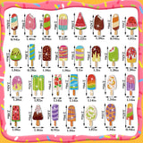 Remuuly 30 Pcs Diamond Painting Magnets Summer Diamond Art Magnet Kits for Adults Spring Flower Animal Cupcake 5D Rhinestones Refrigerator Magnetic Stickers for Fridge DIY Crafts Gifts(Ice Cream) Remuuly