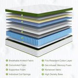 BedStory Queen Mattress for Side Sleepers & Couples,14 Inch Cooling Gel Hybrid Bed Extra Lumbar & Shoulder Support CertiPUR-US with 760+ Pocket Springs, Pain Relief Fiberglass-Free BedStory