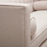 Jennifer Taylor Home Kinsley 84" Modern Tuxedo Tufted Sofa, Sky Neutral Beige Polyester Jennifer Taylor Home
