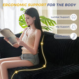 MAXYOYO Bean Bag Chair for Living Room, Upholstered Loveseat Sofa Couch with Deep Seating, Wide Armrests Boneless Couch Sofa in a Box for Bedroom Office Apartment, No Assembly, Black MAXYOYO