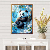 MEIYUDA Panda Diamond Painting Kits for Adults, 5D Flowers Panda Diamond Art Kits for Beginners, DIY Gem Art Crystal Painting for Home Wall Decor and Present 12x16inch MEIYUDA