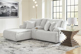 Signature Design by Ashley Top Tier Casual L-Shaped Left-Arm Facing 3-Piece Reclining Sectional Sofa with Chaise, Console Storage and 4 Accent Pillows, White Signature Design by Ashley