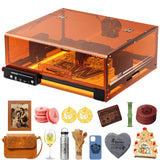 Laser Engraving Machine, Woxcker L2 MAX 5.5W Enclosure Laser Engraver, CNC Engraving Machine 0.01mm High Precision Laser Engraving and Cutting for Wood Metal Glass Suitable for Beginners Woxcker
