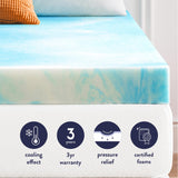 Best Price Mattress 4 Inch Swirl Gel AeroBreeze Cooling Air Flow Memory Foam Mattress Topper, Dorm Essentials, King Best Price Mattress