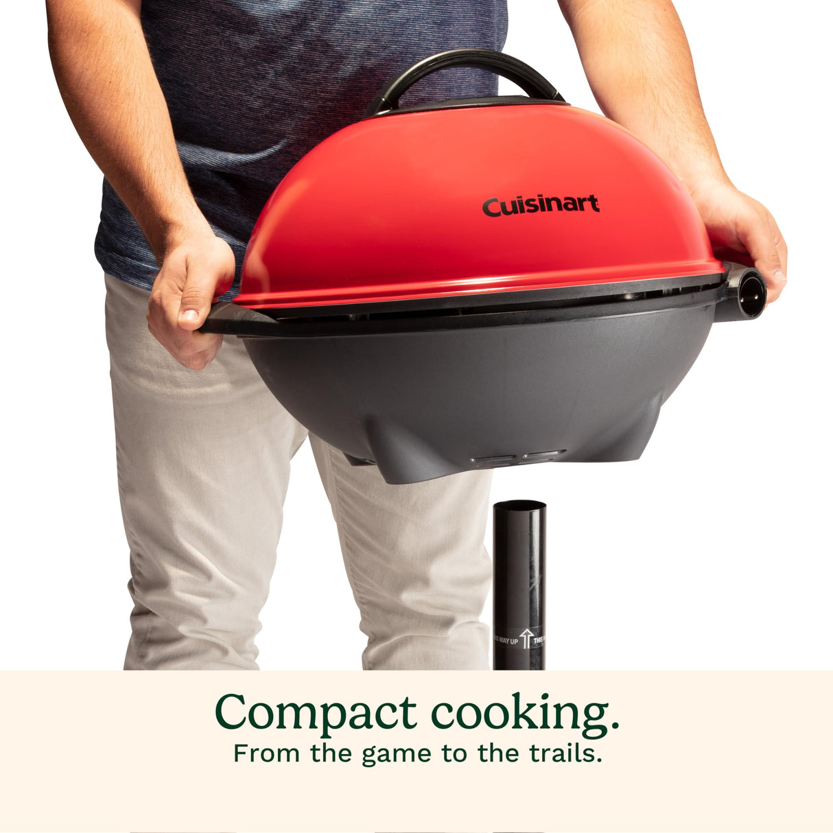 Cuisinart Indoor/Outdoor Electric Grill, 2-in-1 Portable BBQ with Non-Stick Cooking Surface, Adjustable Heat, Stand/Tabletop Options for Cookouts, Barbecues and Small Spaces, No Tools Required Cuisinart