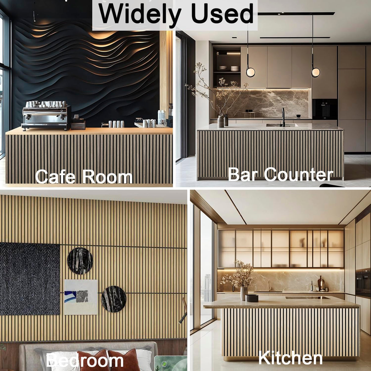 94.5 x 23.6 in Acoustic Wood Wall Panels,3D Flexible Soundproof Wall Panels,Wood Slat Wall Panel for Interior Wall Decor (White Oak) TRAIN2 ART
