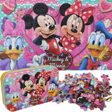 Mickey Mouse Puzzles for Kids Ages 4-8 60 Pieces Puzzles for Kids Ages 3-5 Minnie Mickey Puzzle for Girls and Boys Toys Jigsaw Puzzles in a Metal Box Educational Puzzles (Minnie Mickey 0686) doovide