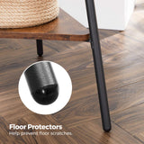 VASAGLE Coat Rack Freestanding, Coat Hanger Stand, Hall Tree with 2 Shelves, for Clothes, Hat, Bag, Industrial Style, Rustic Brown and Black URCR16BX VASAGLE