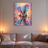 ARVINKEY DIY 5D Diamond Painting Kit, Full Drill Paint by Numbers Embroidery Cross Stitch Arts Craft Canvas, Elephant Rhinestone Crystal Drawing Gift for Adults Kids, 16"X12" ARVINKEY