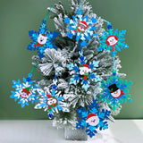 Winlyn 24 Sets Christmas Craft Kits Winter Crafts DIY Christmas Snowflake Ornaments Decorations Art Sets Foam Snowman Santa Owl Christmas Stickers for Kids Holiday Classroom Activities Party Favors Winlyn