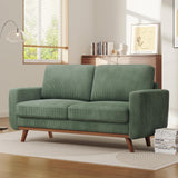 Vesgantti 68" Loveseat Sofa Green, Comfy Corduroy Couch with Spring Cushion, Sofa Couch with Solid Wood, Modern Couch with Deep Seat, Sofa for Bedroom, Loveseat for Living Room, Green Office Couch Vesgantti