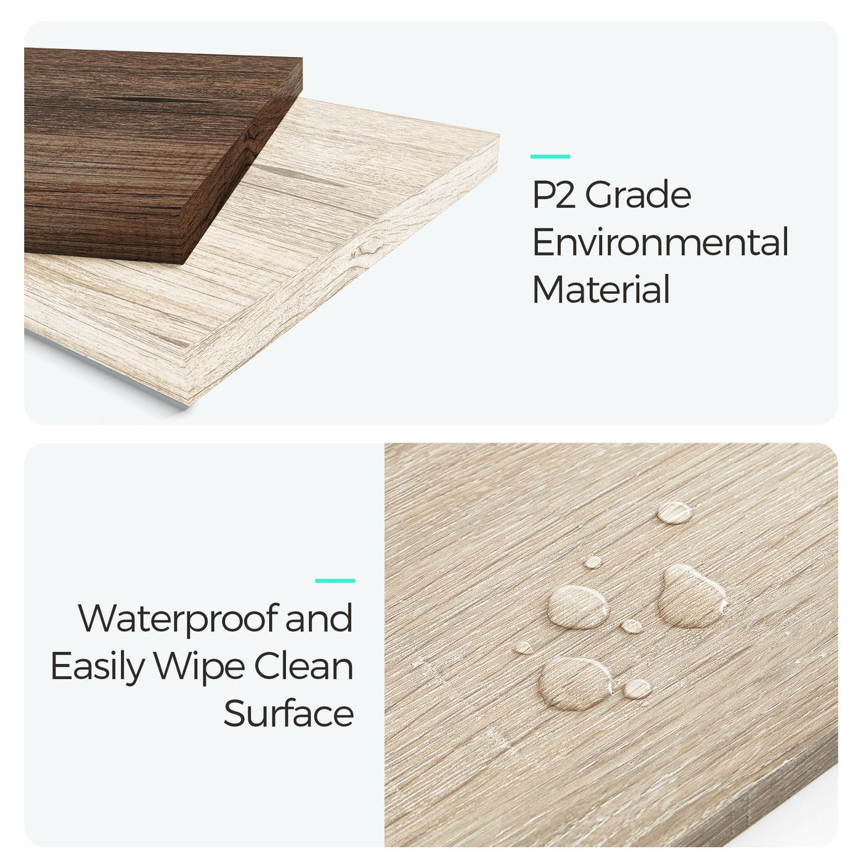 LINSY HOME Farmhouse Coffee Table with Storage, Wood Coffee Table for Living Room, Open Display Area and Storage Drawers with Metal Handles, Chic Style with Curved Base. Oak and Brown LINSY HOME