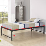 Kings Brand Furniture Twin Size Black Metal Platform Bed With Pop Up Trundle Kings Brand Furniture