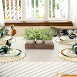 Dahey 3 Pack Mini Potted Artificial Eucalyptus Fake Plants with Wood Tray Centerpiece Table Decorations, Farmhouse Pulp Flower Pots Greenery Home Decor for Coffee Table Dining Room Office Kitchen Dahey