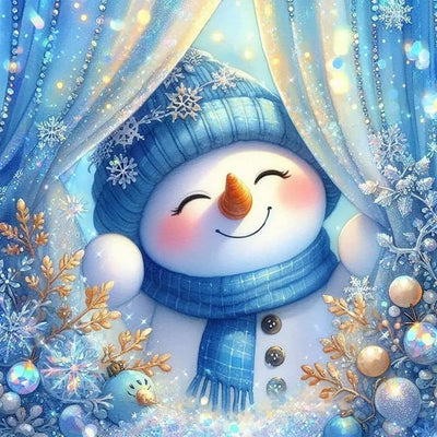 igoodom Christmas Paint by Numbers Kit for Adults – Christmas Snowman Adult Paint-by-Number on Canvas, DIY Acrylic Painting Set for Home Decor Gift, 16x16inch