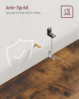 VASAGLE Rustic Brown 6-Tier Open Bookshelf with Adjustable Shelves and Anti-Tip Kit VASAGLE