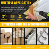 COMOWARE 17pcs VIX Bits Self Centering Drill Bit Set, 1/4" Hex Shank Self Centering Hinge Drill Bit Set for Woodworking Window Door Hinge, Quick Change with 1 Hex Key & 8 Drill Bits 5/64-1/4” COMOWARE