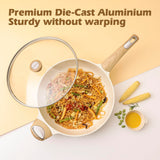 SENSARTE Ceramic Cookware Sets, Pots and Pans Set Nonstick, 20-Piece Induction Cookware, Non-toxic Healthy Non Stick Kitchen Cooking Set with Stay-Cool Handles, PFAS PTFE PFOA PFOS Free SENSARTE