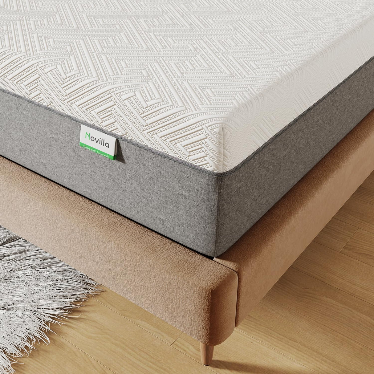 Novilla Queen Size Mattress, 12 Inch Gel Memory Foam Mattress for Cool Night & Pressure Relief, Medium Plush Feel with Motion Isolating, Bliss Novilla