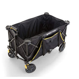 Gorilla Carts Foldable Wagon, Heavy Duty Collapsible Cart with Wheels, 7 Cu Ft, Black Gorilla Carts