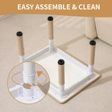 Hulaibit Toddler Table and Chairs, Kids Table and 4 Chairs Set with Graffiti Desktop, Height-Adjustable Kids Study Table for Boys and Girls Aged 3-8, Max 300lbs Hulaibit