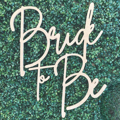 Bride to Be Wooden Sign for Backdrop- Custom Engagement Party Decorations, Bridal Shower Sign- Personalized Wooden Name Sign- Premium Birch Wood- Available in 16” & 23” (MDF, 20" W x 23" H) - WoodArtSupply