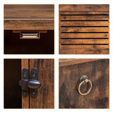 HOOBRO Cat Litter Box Enclosure, Hidden Cat Litter Box Furniture with Louvered Door, Spacious Hidden Cat Washroom with Divider, Cat Furniture Cabinet, 31.5"L x 17.7"W x 18.1"H, Rustic Brown BF07MW01 HOOBRO