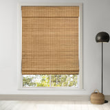 LazBlinds Cordless Bamboo Roman Shades, Privacy Blinds for Interior Windows, Room Darkening Roll Up Bamboo Blinds for Home & Patio, 30.5" W x 64" H, Eastfield Teak LazBlinds
