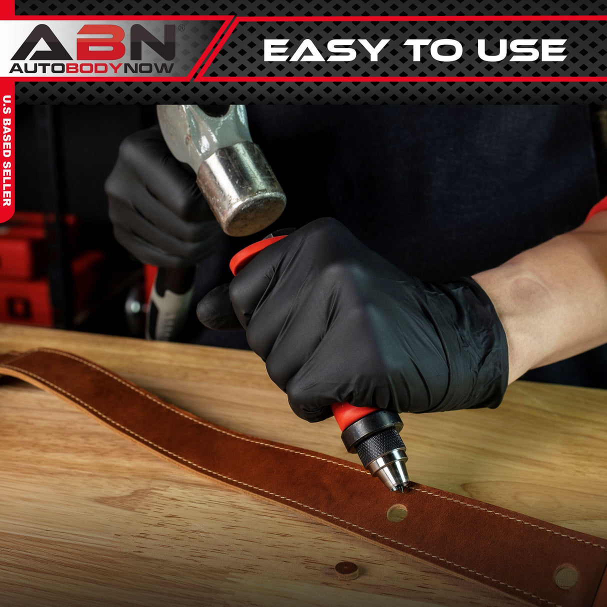 ABN Hollow Punch Kit Leather Punches Tools Hole Punch Set Gasket Punch Set Gasket Cutter 3/16 to 1-3/8in (5-35mm) ABN