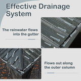 Domi 10x14FT Hardtop Gazebo, Permanent Outdoor Gazebo with Galvanized Steel Double Roof and Aluminum Frame, Curtain and Netting, Pavilion Gazebo for Patio Deck Garden, Grey domi outdoor living