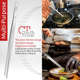 Chef's Trade Professional Kitchen & Cooking Tweezers/Tongs 12" Stainless Steel Multi-Use CHEF'S TRADE