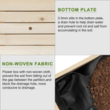 BIRASIL Outdoor Raised Garden Bed, Wood Planter Box for Vegetable Flower, Elevated Reinforced Large Garden Planters Boxes for Backyard Patio Gardening Balcony (48.5”L, Natural Wood) BIRASIL