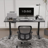 Win Up Time Electric Standing Desk Whole Piece Desktop Height Adjustable Desk- Standing Computer Desk, Sit to Stand Desk, Electric Stand Up Desk on Wheels Win Up Time