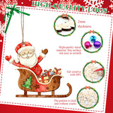 SPOKKI 108PCS Wooden Christmas Ornaments Unfinished to Paint, 12 Styles DIY Blank Wood Slices for Crafts, Christmas Tree Hanging Decorations, Holiday DIY Art Craft Kit for Kids and Adults SPOKKI