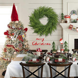 26 Inch Christmas Wreath, Christmas Wreaths for Front Door, Artificial Pine Wreath for Table Wall Window Indoor Outdoor Christmas Decoration OZFHUA