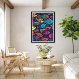 Bimkole 5D Diamond Art Kits for Adults Fish, Full Drill DIY Rhinestone Embroidery Set Paint with Diamonds Art by Number Kits Cross Stitch Home Wall Craft Decoration 12x16 Inch Bimkole