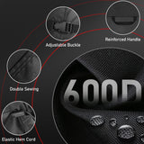 Zettum Outdoor Curved Sectional Cover - Patio Sectional Sofa Cover, 600D Waterproof Patio Furniture Covers for 2-3 Seater Outdoor Sectional Sofa and Couch, 94"(Back)/60"(Front) Zettum